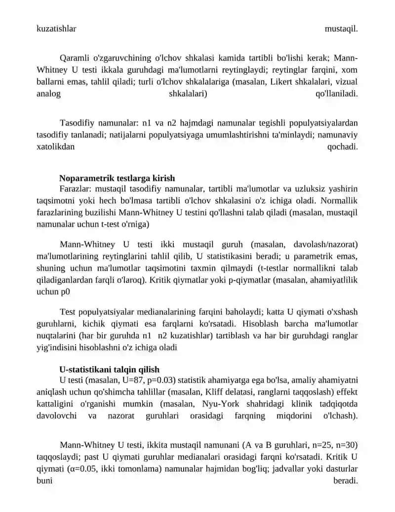 Mann-Whitney U testi 4