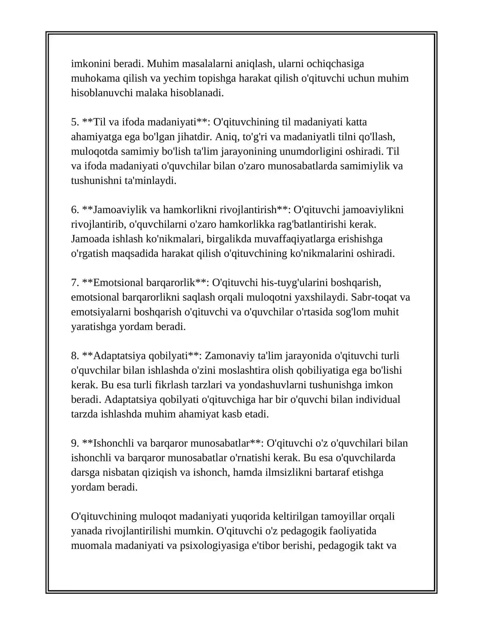 O'QITUVCHI FAOLIYATIDA MUOMALA MADANIYATI VA PSIXOLOGIYASI 4