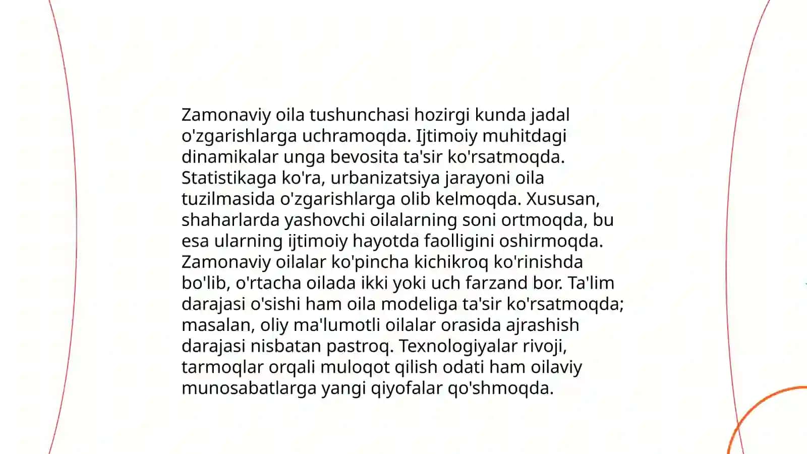 XXI asr oilasi konseptsiyasining asosiy mazmuni 4