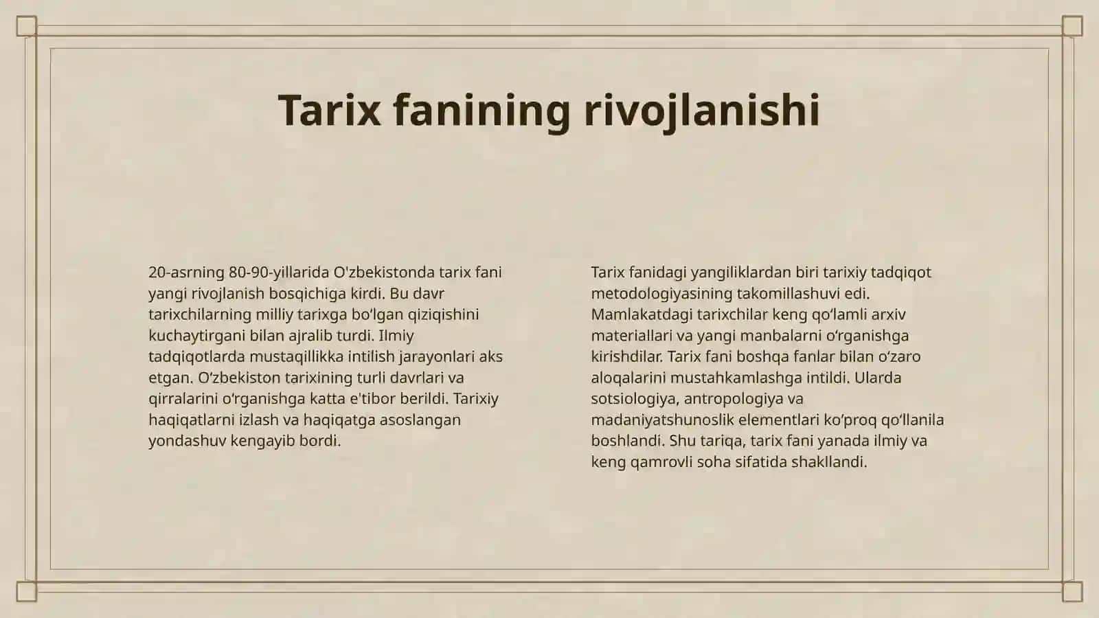 20-ASRNING 80-90-YILLARIDA O'ZBEKISTONDA TARIX FANI 4