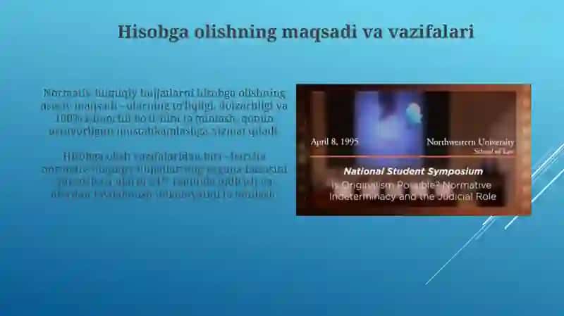 Normativ-huququy hujjatlarning hisobini yuritish 4