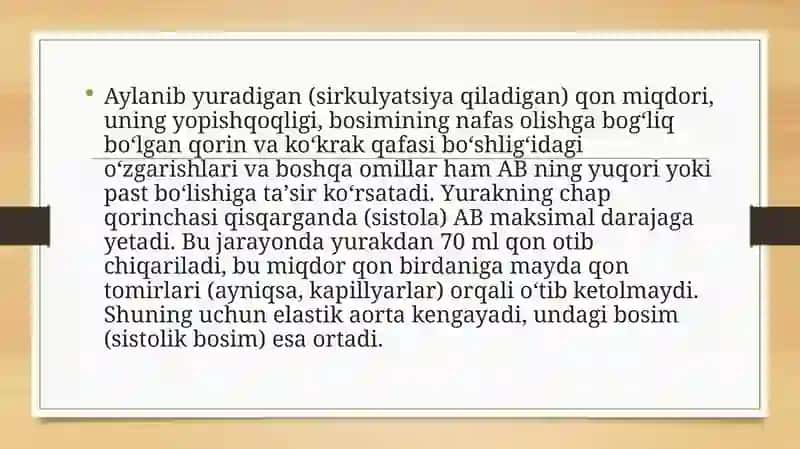 Arterial bosimning boshqariluvida buyraklarning roli 4