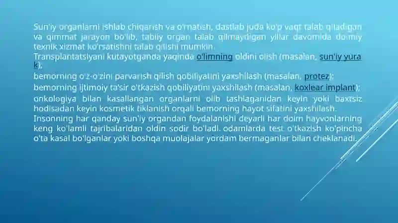 Sunʼiy organlar hosil qilish uchun makroillar 4