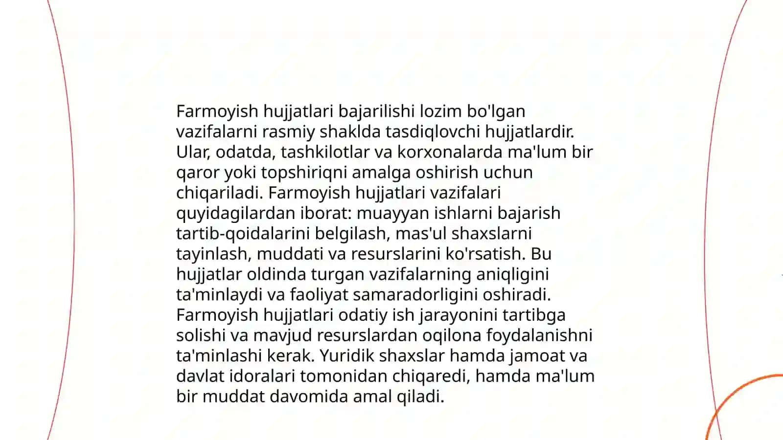 Farmoyish hujjatlari va ularning turlari 4