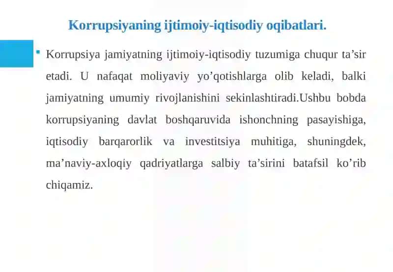 Korrupsiyaning Ijtimoiiy-Iqtisodiy Oqibatlari 4
