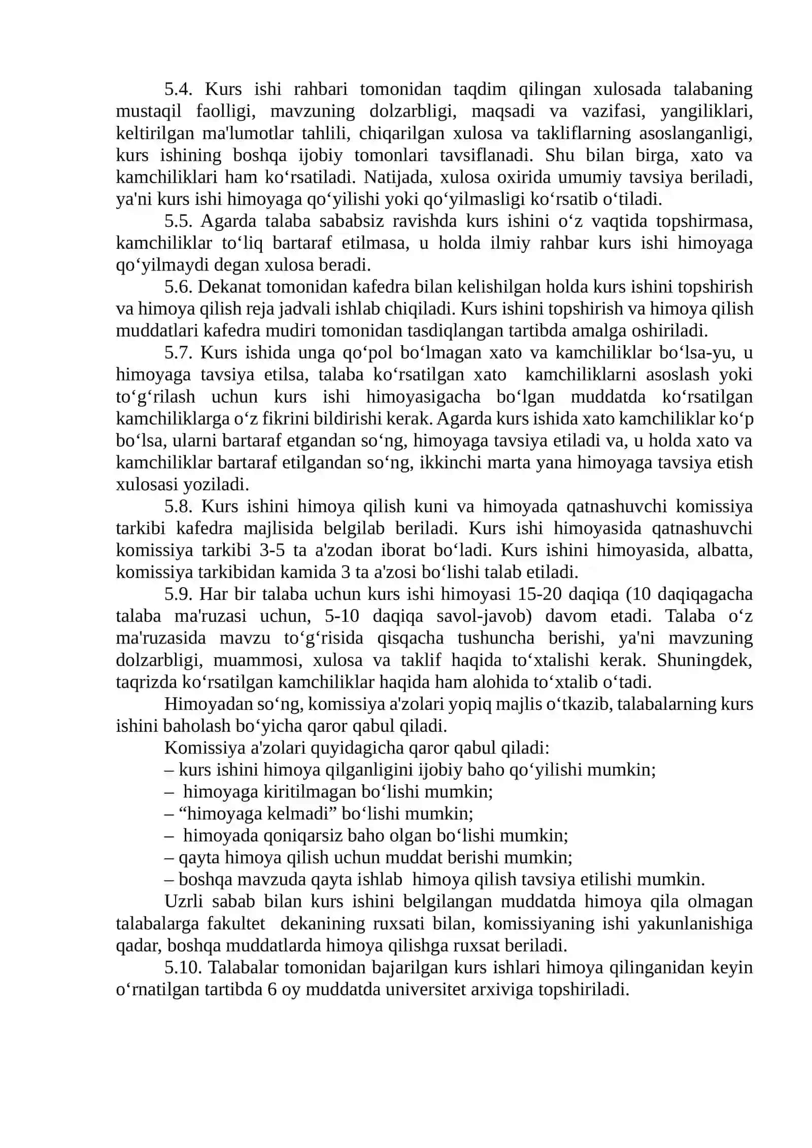 Kurs ishlari bajarilishi 4