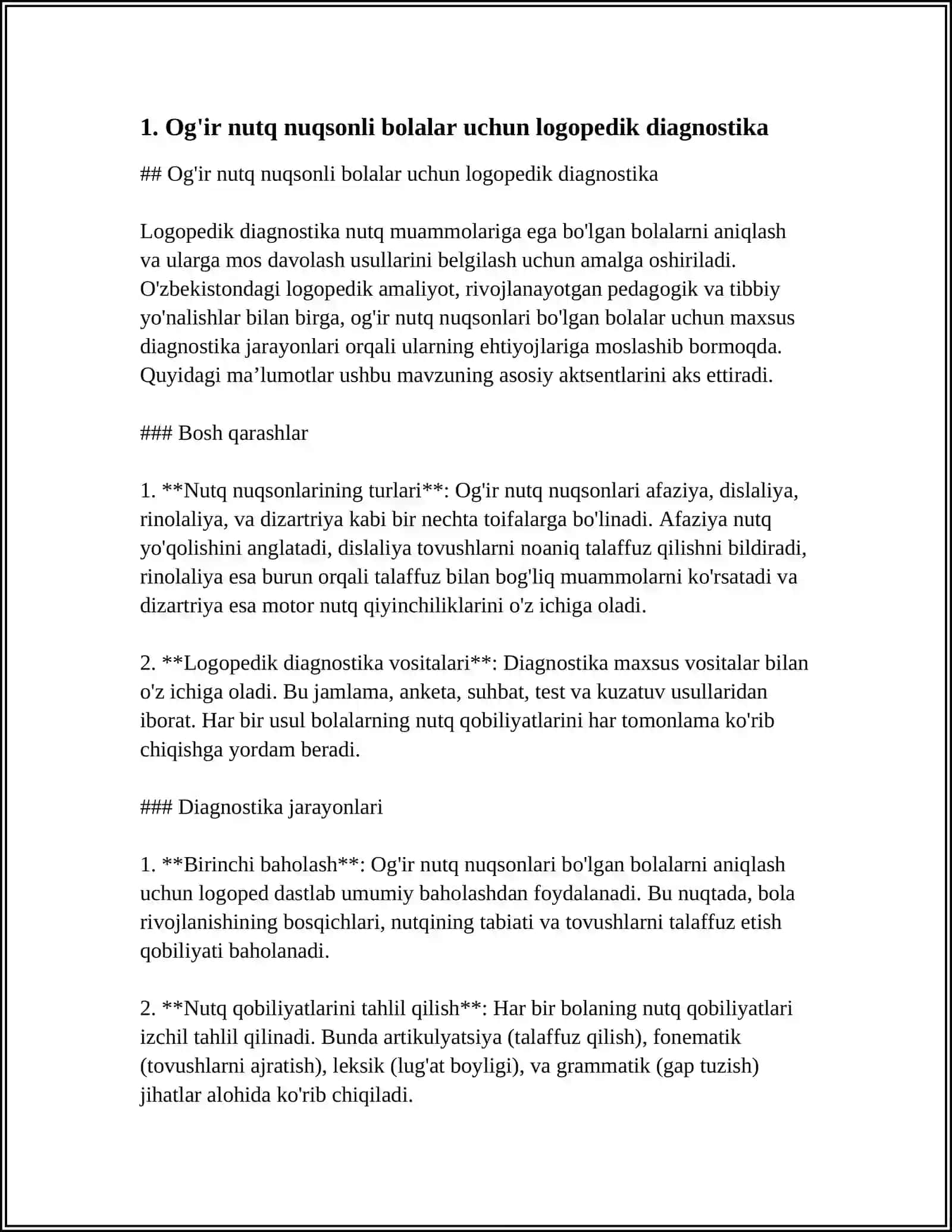 OG'IR NUTQ NUQSONLI BOLALAR UCHUN LOGOPEDIK DIAGNOSTIKA 4