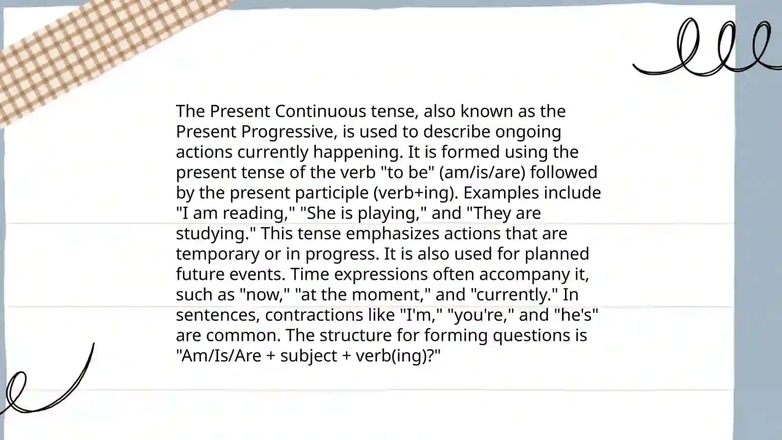 Present Continuous haqida ma'lumot 4