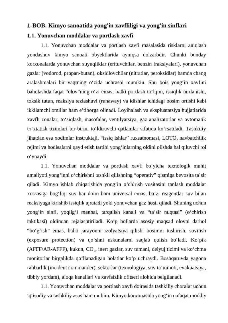 Kimyo Sanoatida Yong'in Xavfliligi va Yong'in Sinflari 4