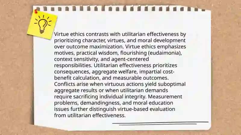 Virtue versus effectiveness 4