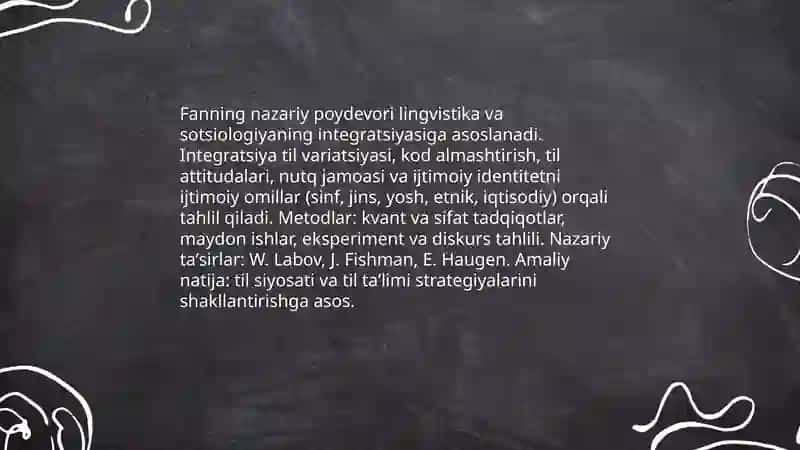 Sotsiolingvistika' fanining shakllanishi va manbalari 4