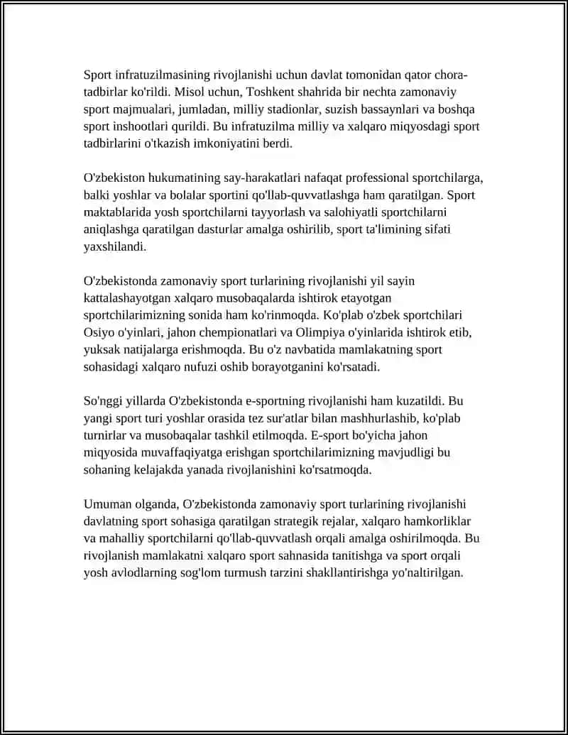 O'ZBEKISTONDA ZAMONAVIY SPORT TURLARINING RIVOJLANISHI 4