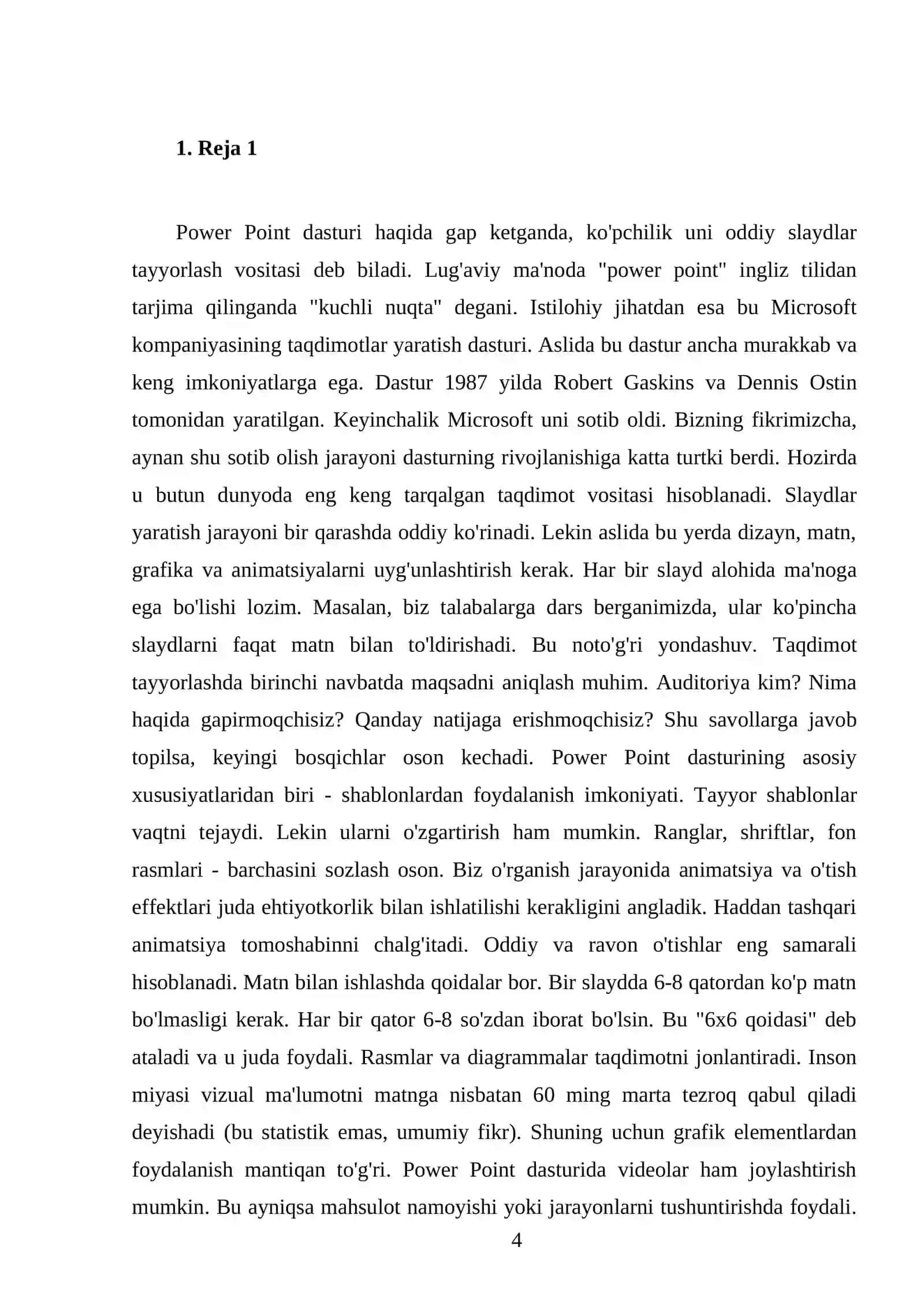 Power Point dasturida slayd va taqdimotlar yaratish 4