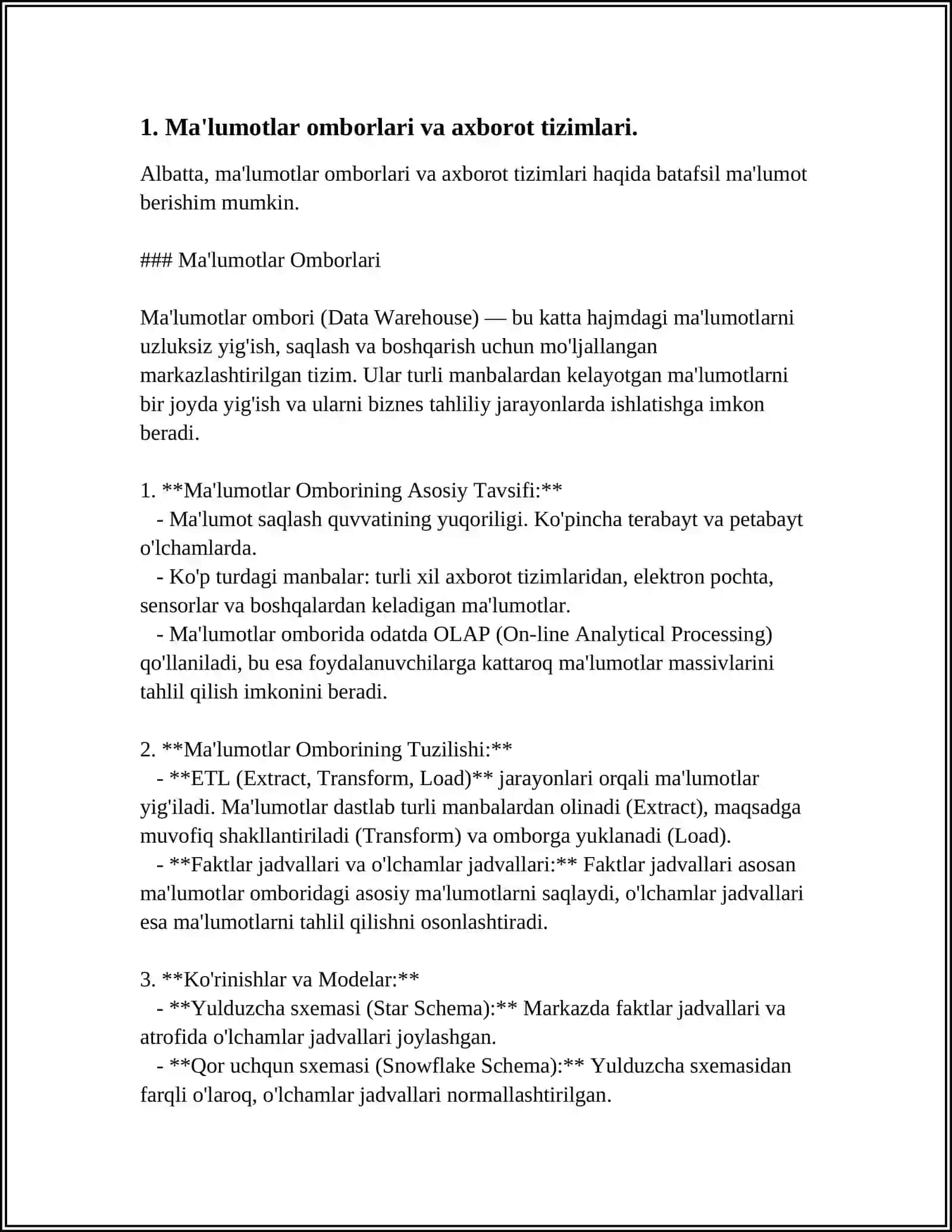 DATA MINING USULLARI YORDAMIDA TIZIMLI TAHLIL QILISH 4