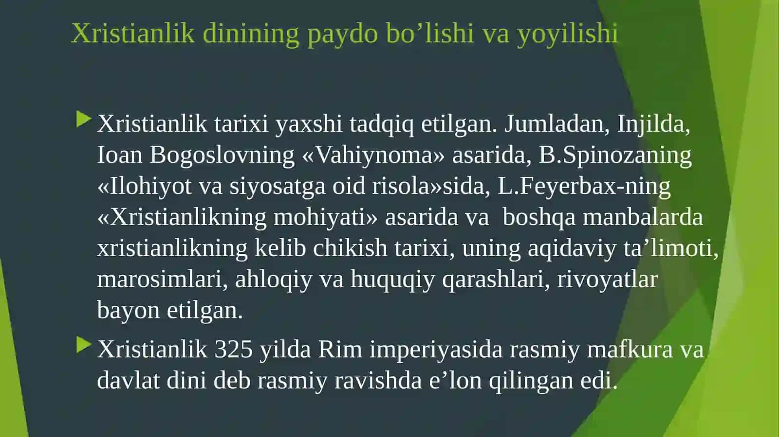 Xristianlik dini tarixi va asosiy g’oyalari 4