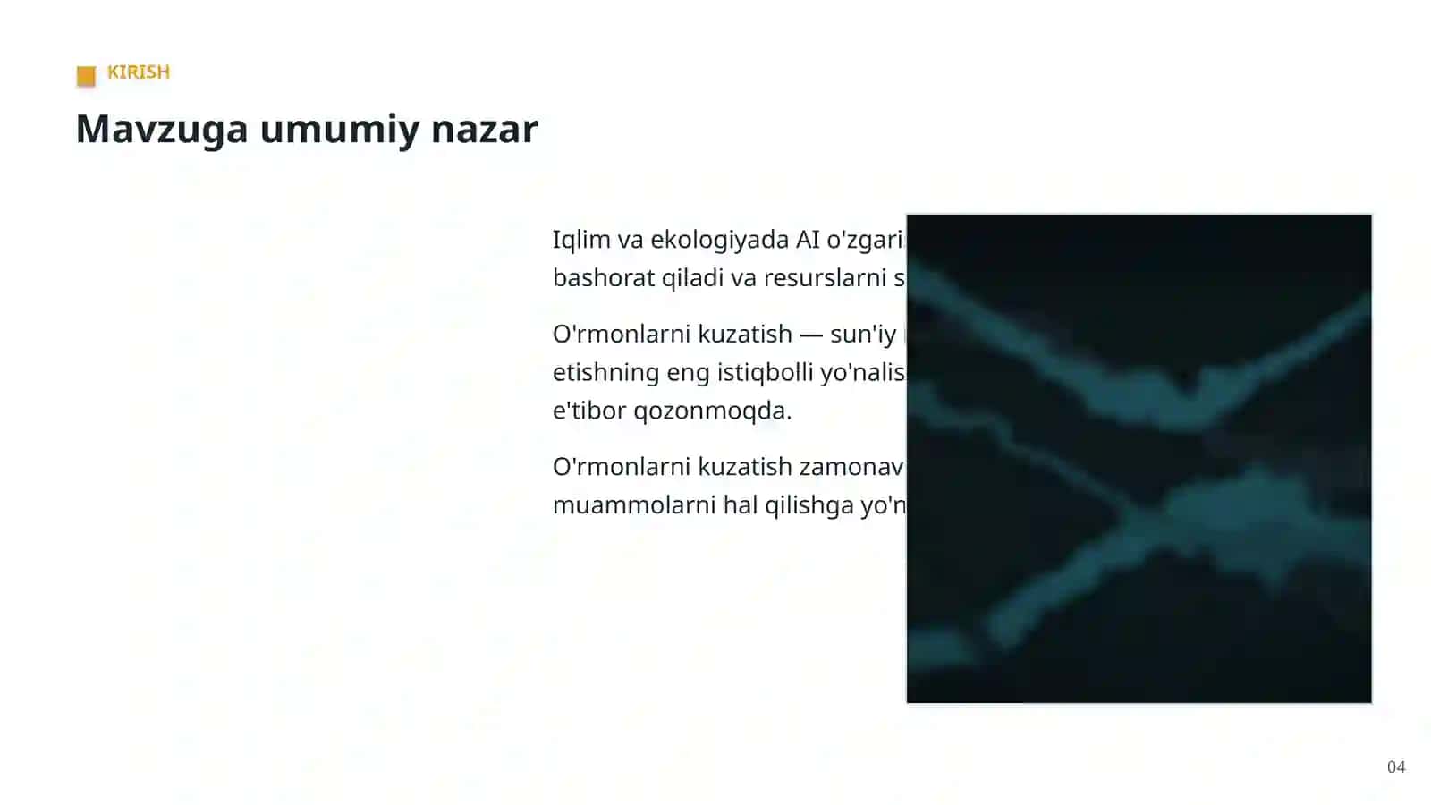 Iqlim va ekologiyada AI 4