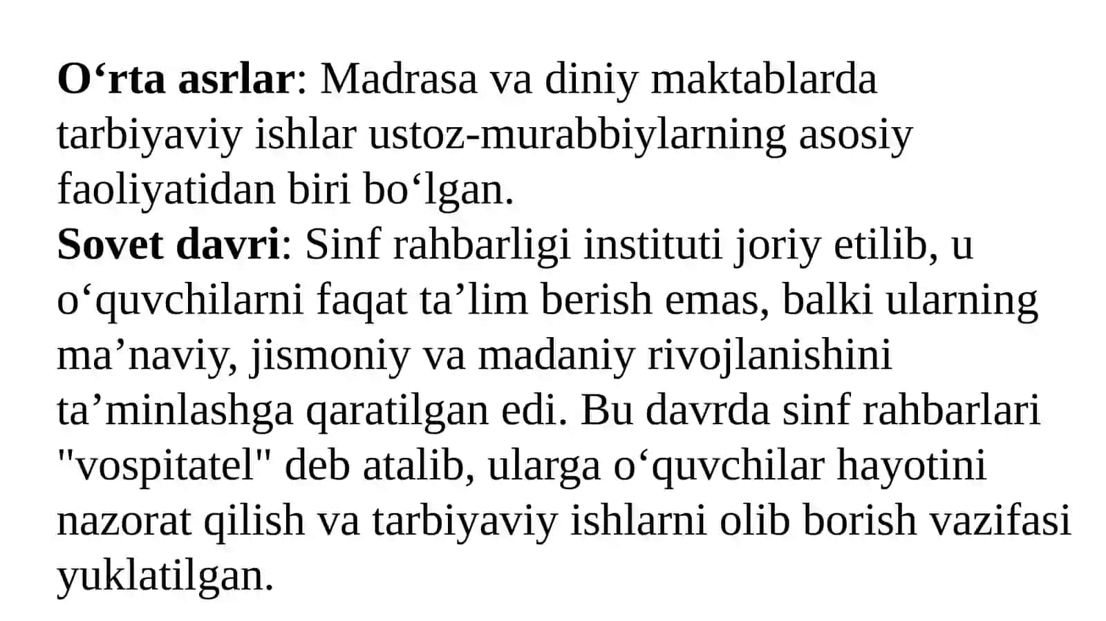 MAKTABDAGI TARBIYAVIY ISHLAR TIZIMIDA SINF RAHBARINING FAOLIYATI 4