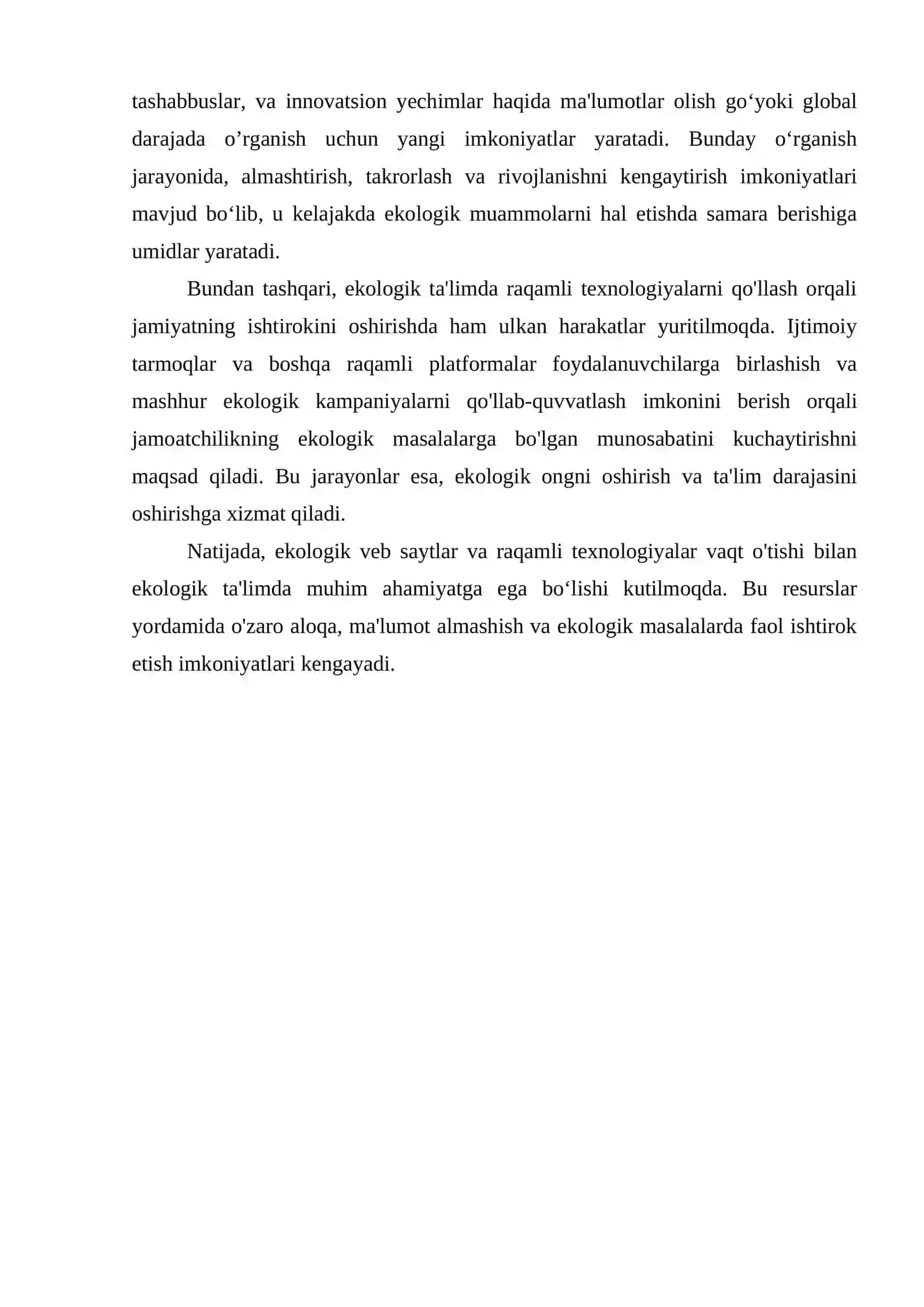 Ekologik Veb Saytlar va Raqamli Texnologiyalarni Ekologik Talimdagi O'rni 4