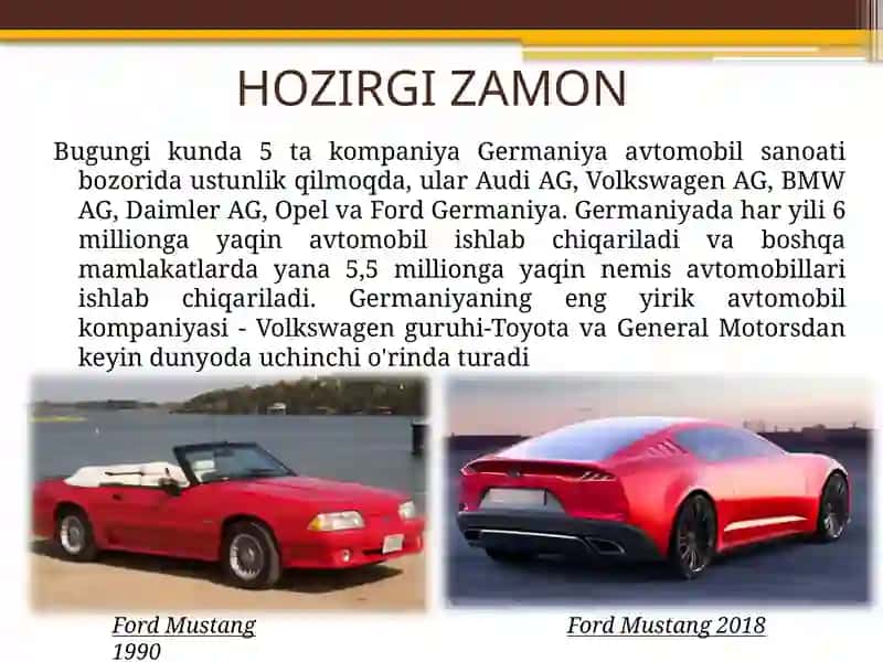 GERMANIYA AVTOMABILSOZLIK SANOATI 4
