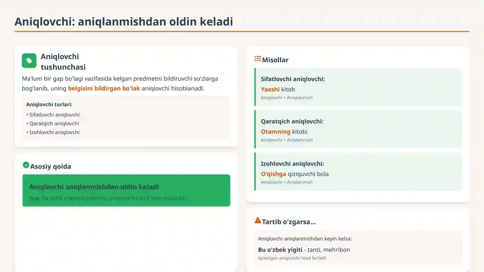 O'zbek tilida gap tuzilishi 4
