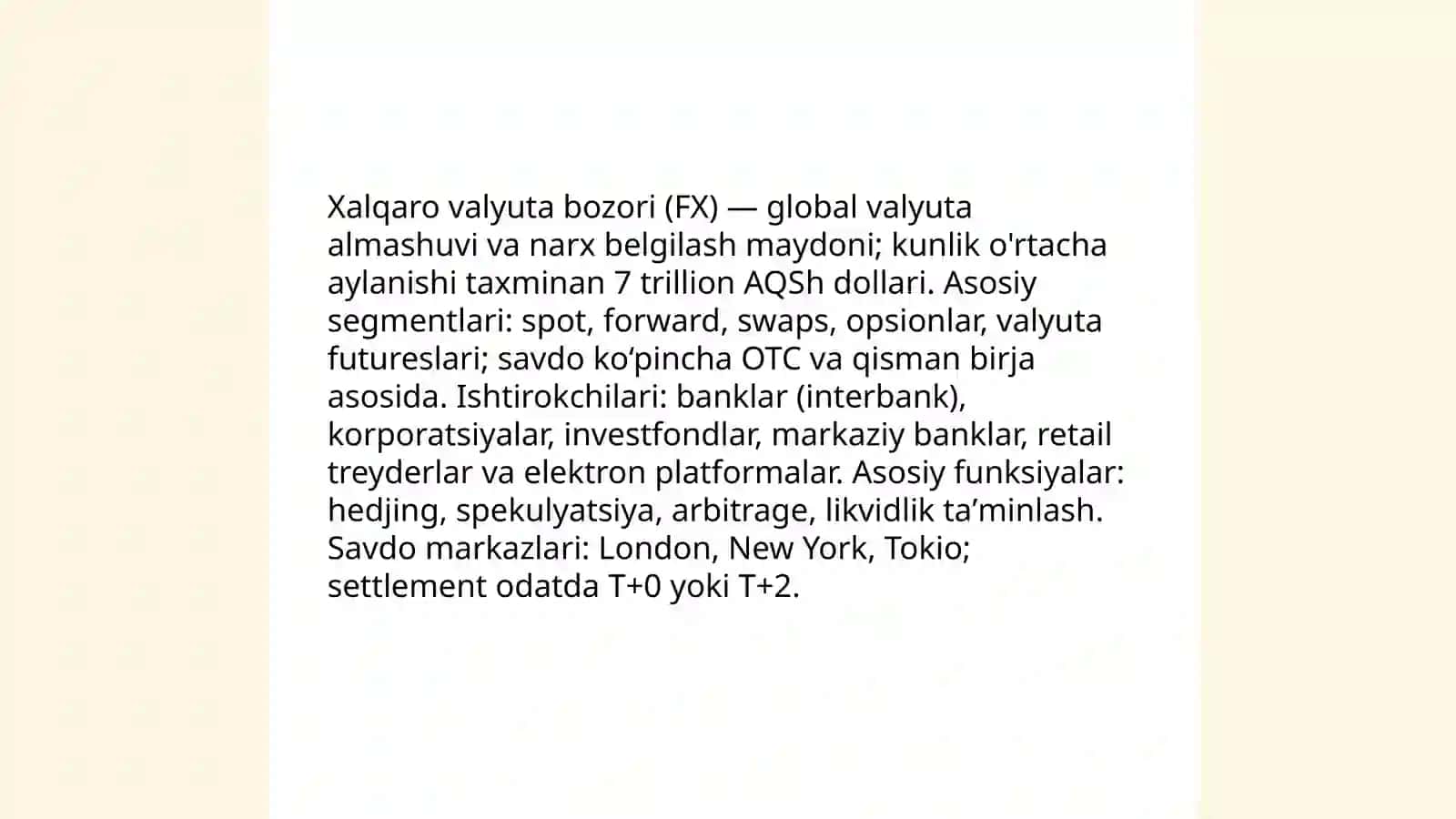 Xalqaro moliya tizimi va uning asosiy tarkibiy qismlari(bozorlar, vositalar) 4