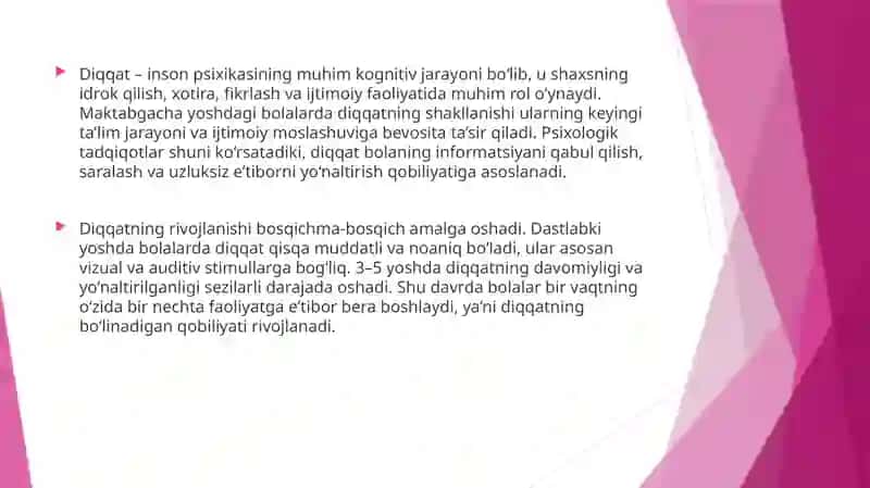 Diqqatning nazariy asoslari 4