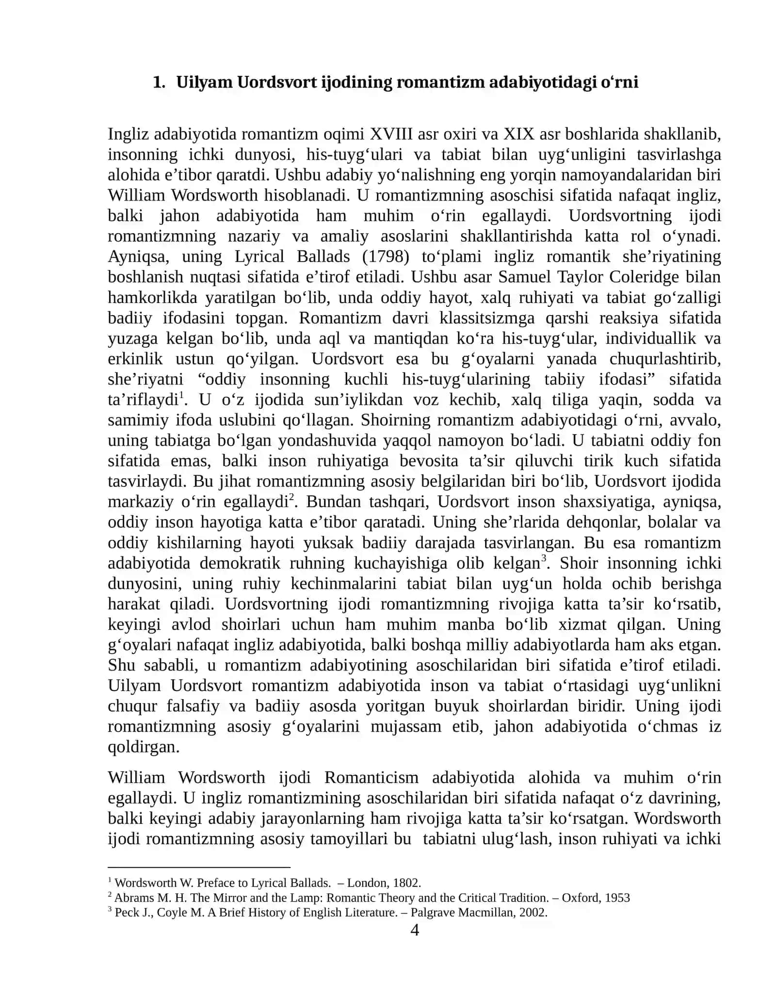 Uilyam Uordsvort She’riyatida Tabiat Va Inson Ruhiyati Munosabati 4