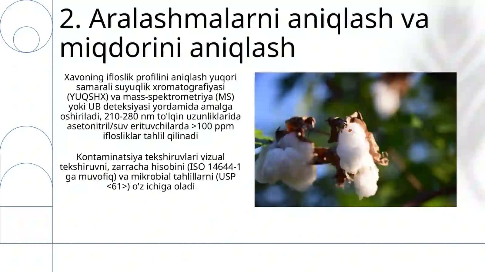 Xavoning changligini tekshirish usullari va ifloslashganligini aniqlash 4