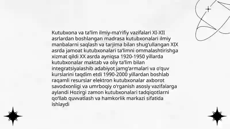 Tarixiy va zamonaviy konsepsiyada kutubxonaning ijtimoiy funksiyalari 4