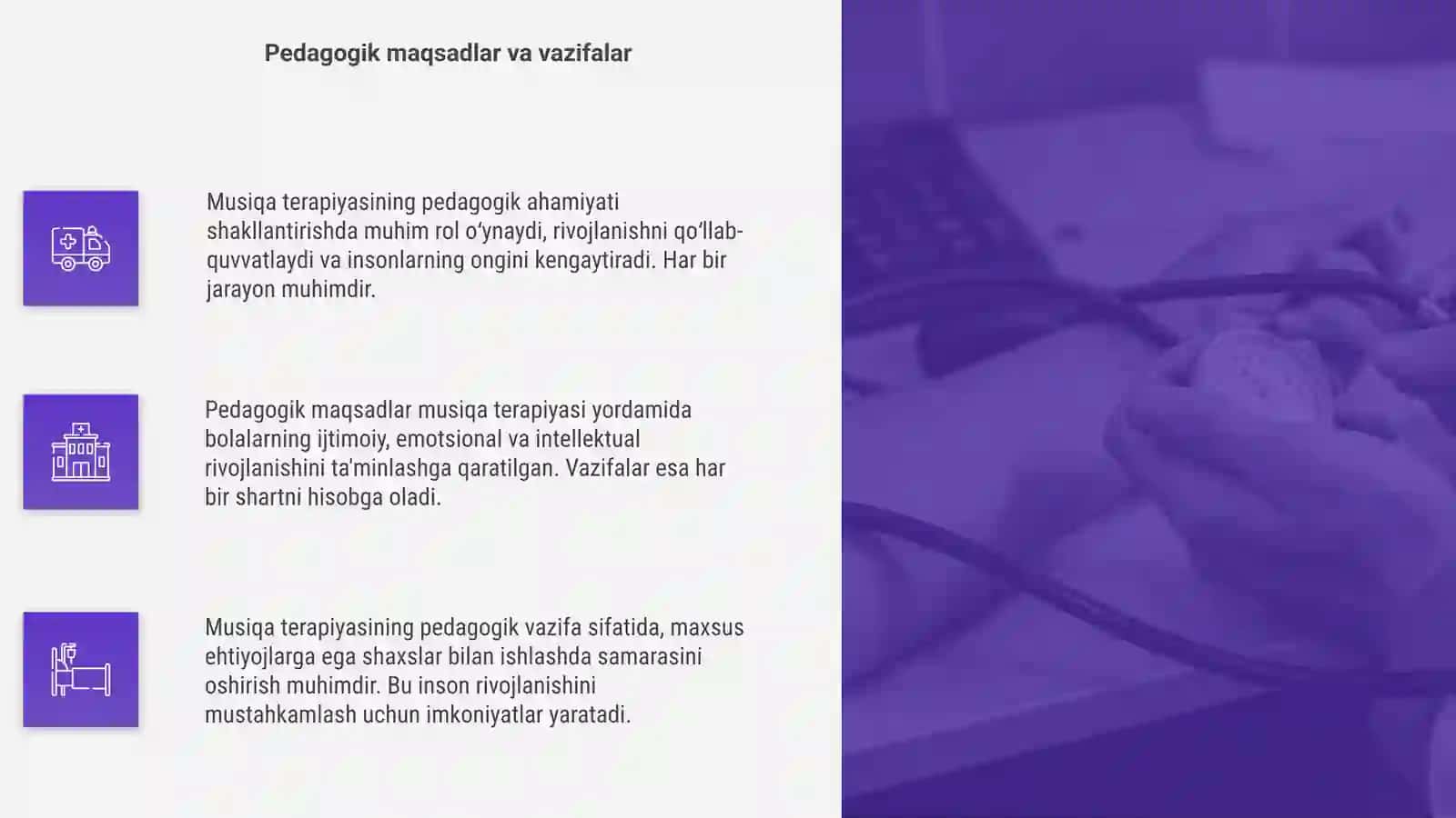 Musiqa terapiyasining pedagogik ahamiyati. 4