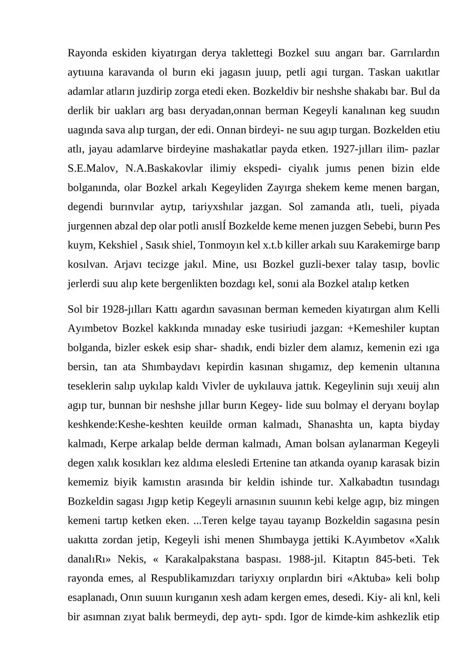 Kegeyli kelip shıǵıw hám belgi shaxs haqqında 4