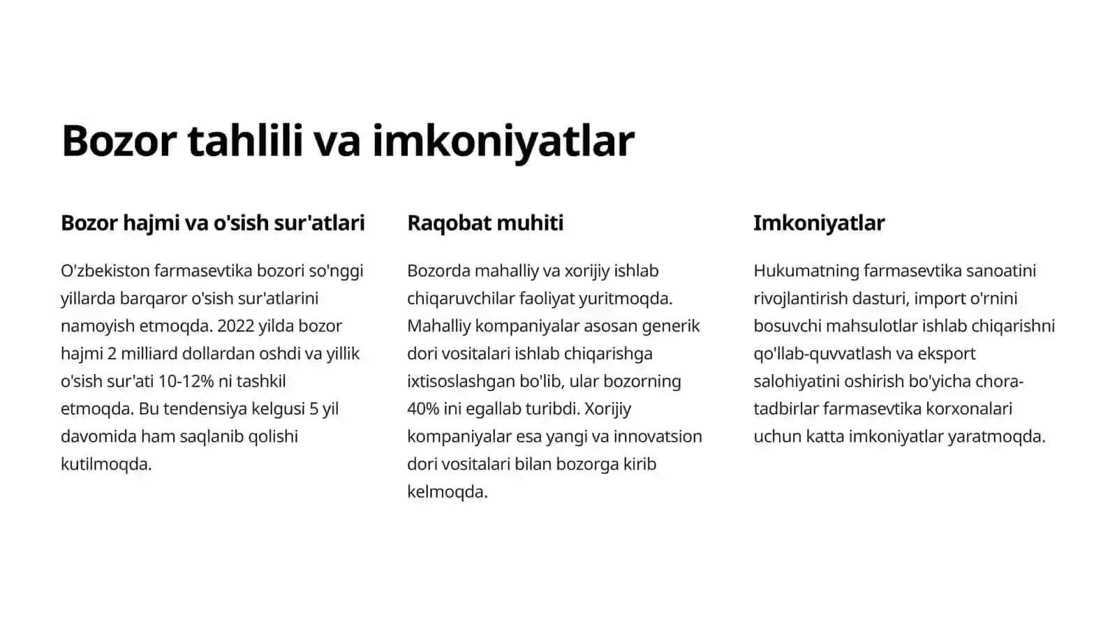 Farmasevtika korxonalarining biznes rejasi 4