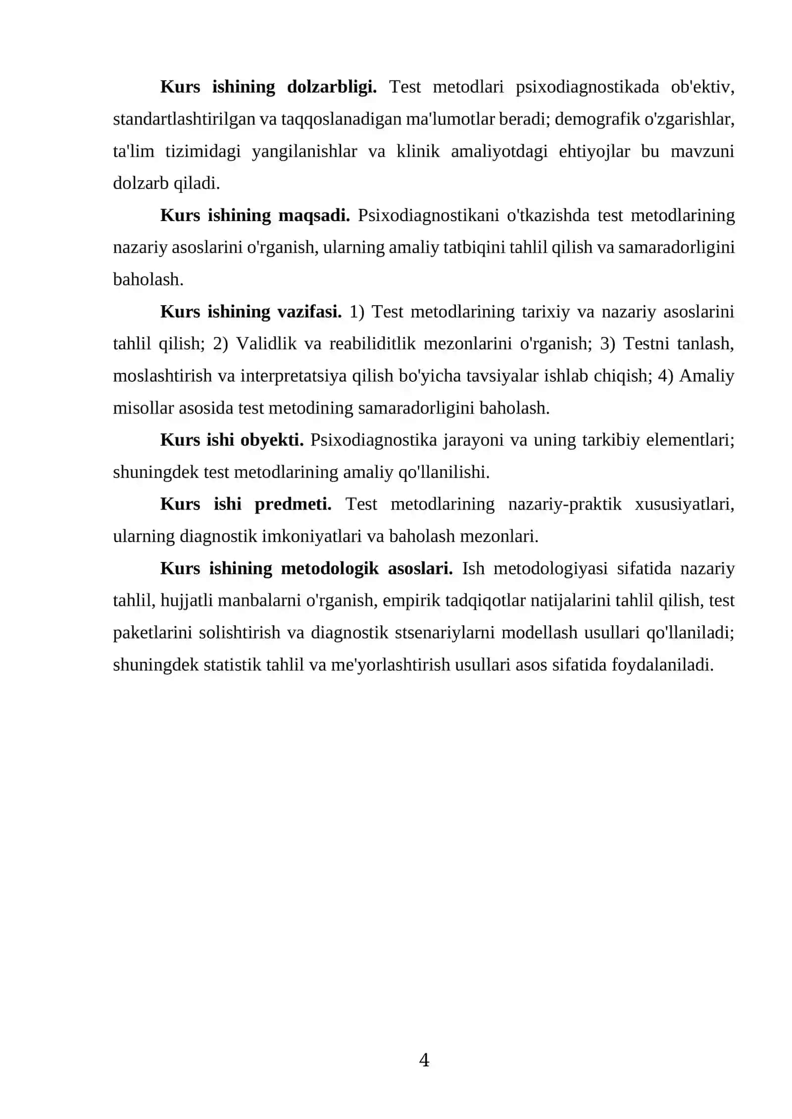 PISIXADIYAGNOSTIKANI ÕTKAZSHDA TEST METODIDAN FOYDALANISH 4