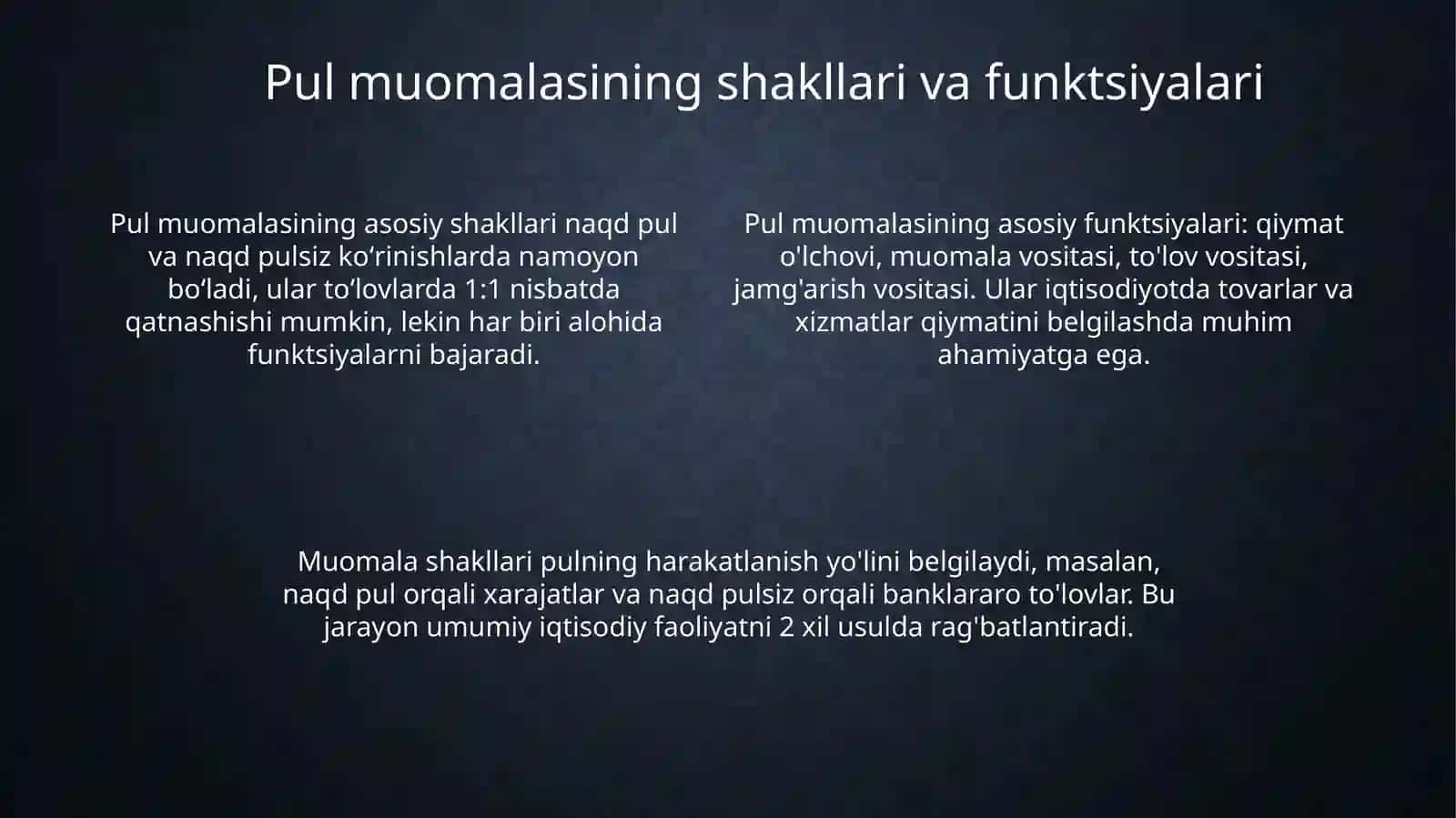 Pul muomalasi va uning amal gilish gonunivatlari 4