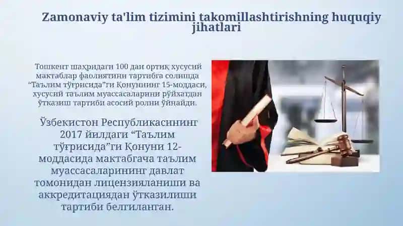 Ta'lim Muassasalarining Huquqiy Holati va Faoliyati 4