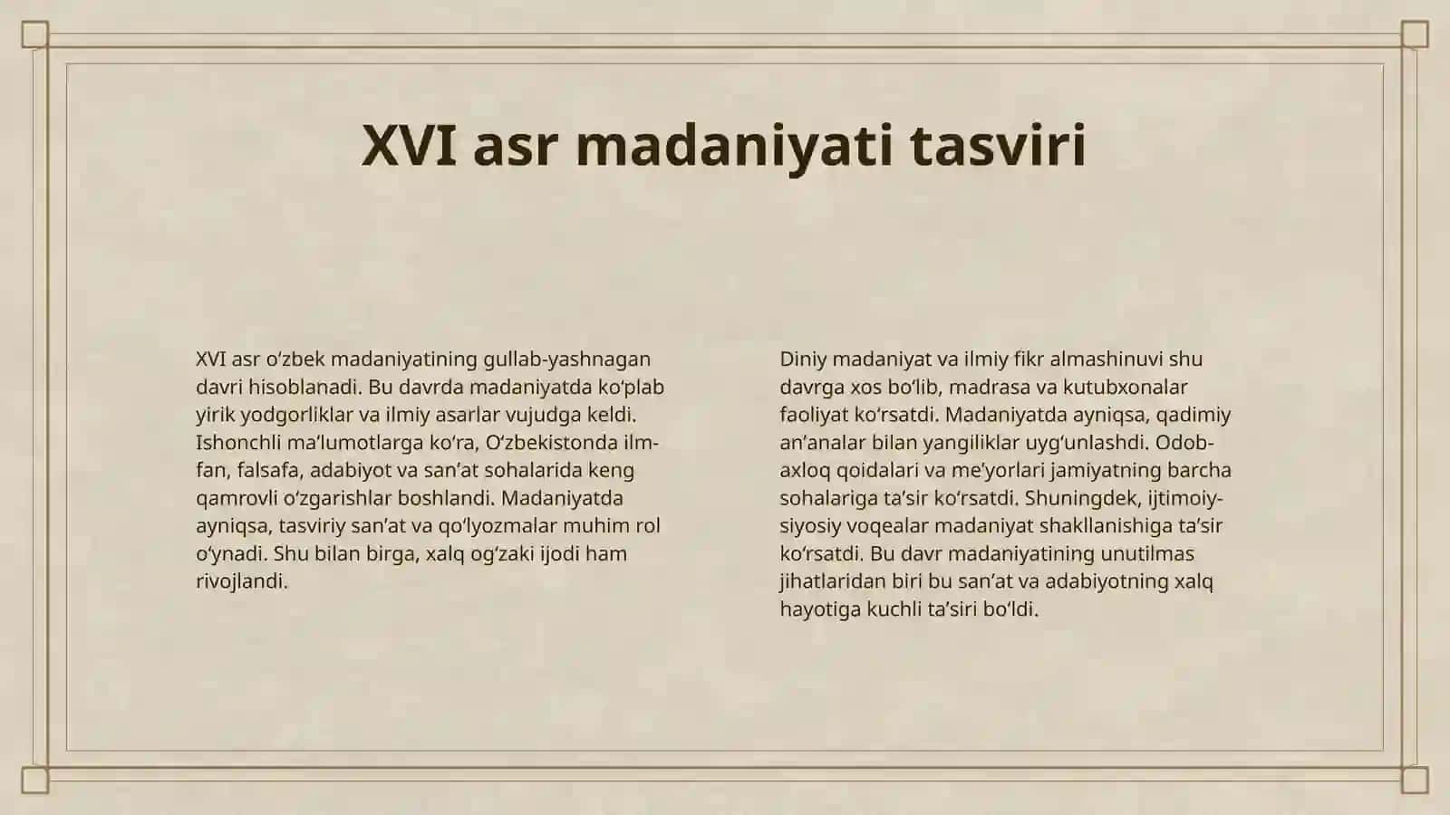 "MUZAKKIRI AHBOB" DAN XVI ASR O'ZBEK ADABIYOTI VA MADANIYATIGA OID MAʼLUMOTLAR ANNOTATSIYASINI TUZISH 4