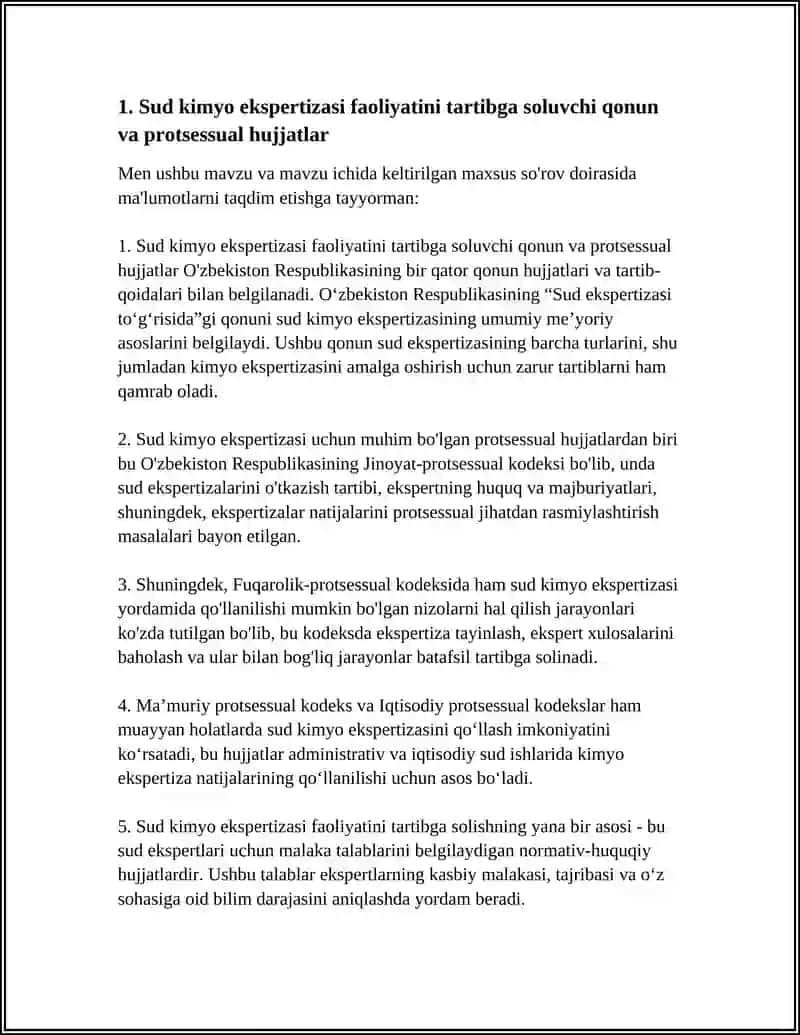 SUD KIMYO EKSPERTIZA AMALIYOTINING MEYORIY HUJJATLARI 4