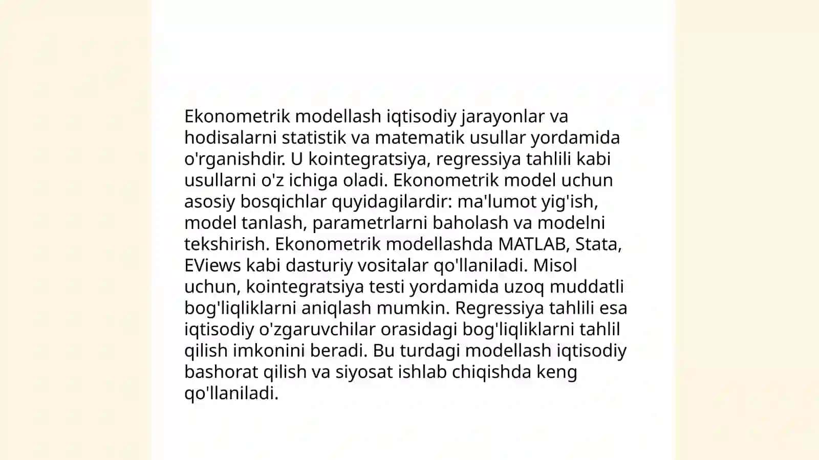 Eng sodda iqtisodiy masalalarning matematik modeli 4