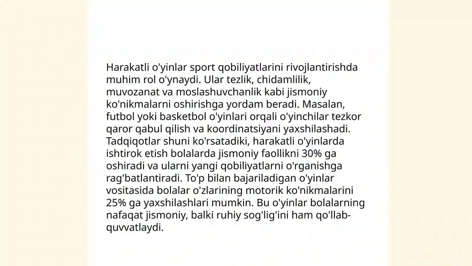 Sport va harakatli o'yinlarning bog'liqligi haqida 4