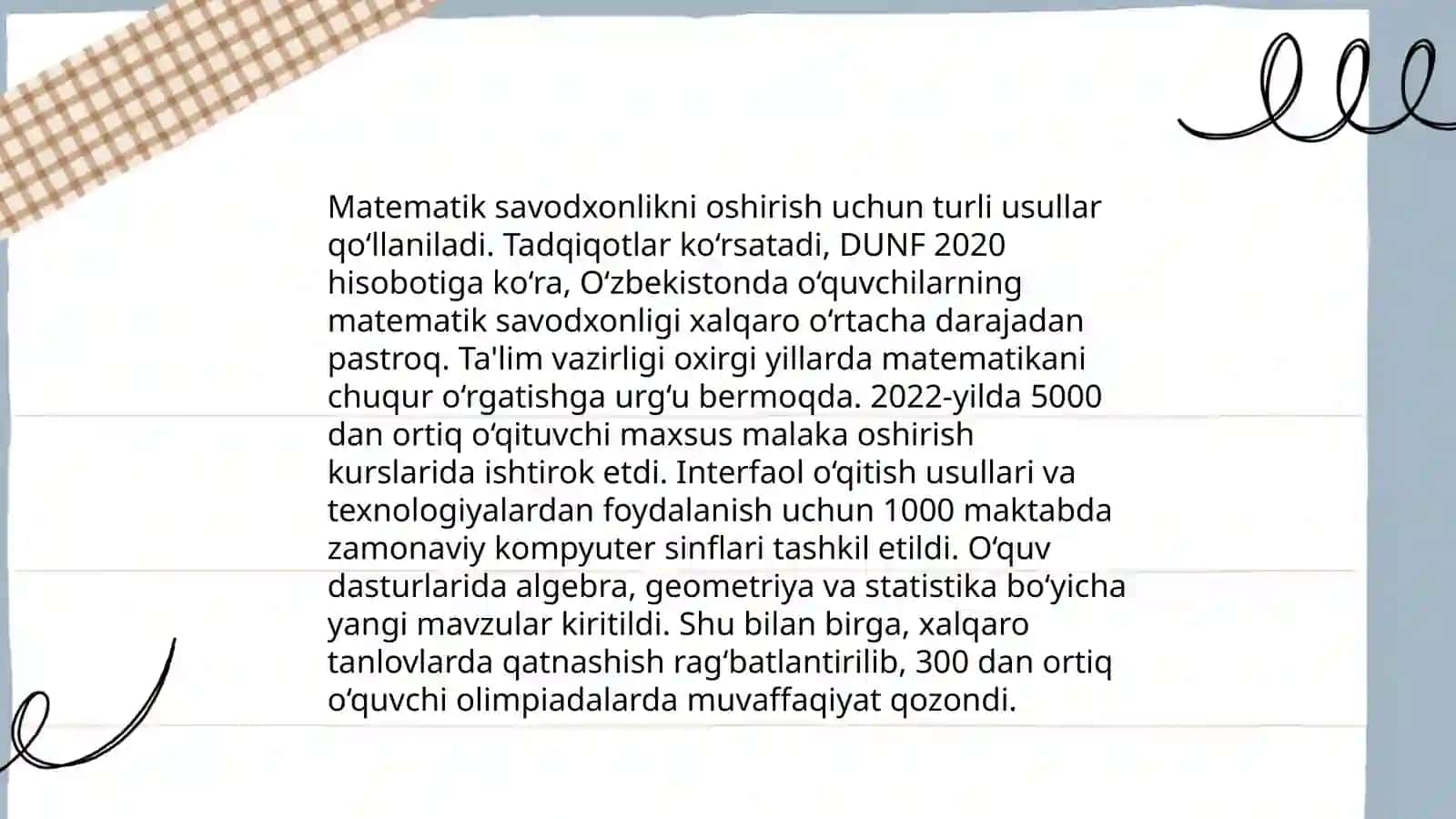 Matnli masalalar yechishga kirish 4