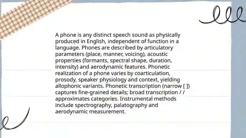 Phonology - phoneme; phone and allophones; neutralization 4