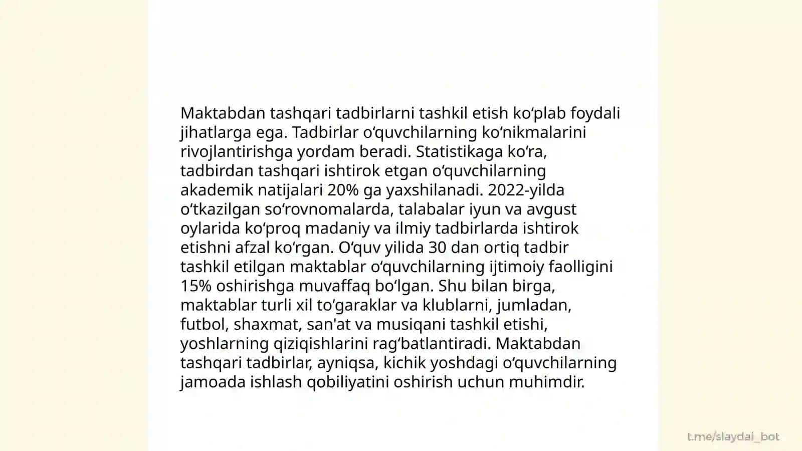 Maxsus ta’lim muassasalarida sinf va maktabdan tashqari ishlarni tashkil etish yoʻllari 4