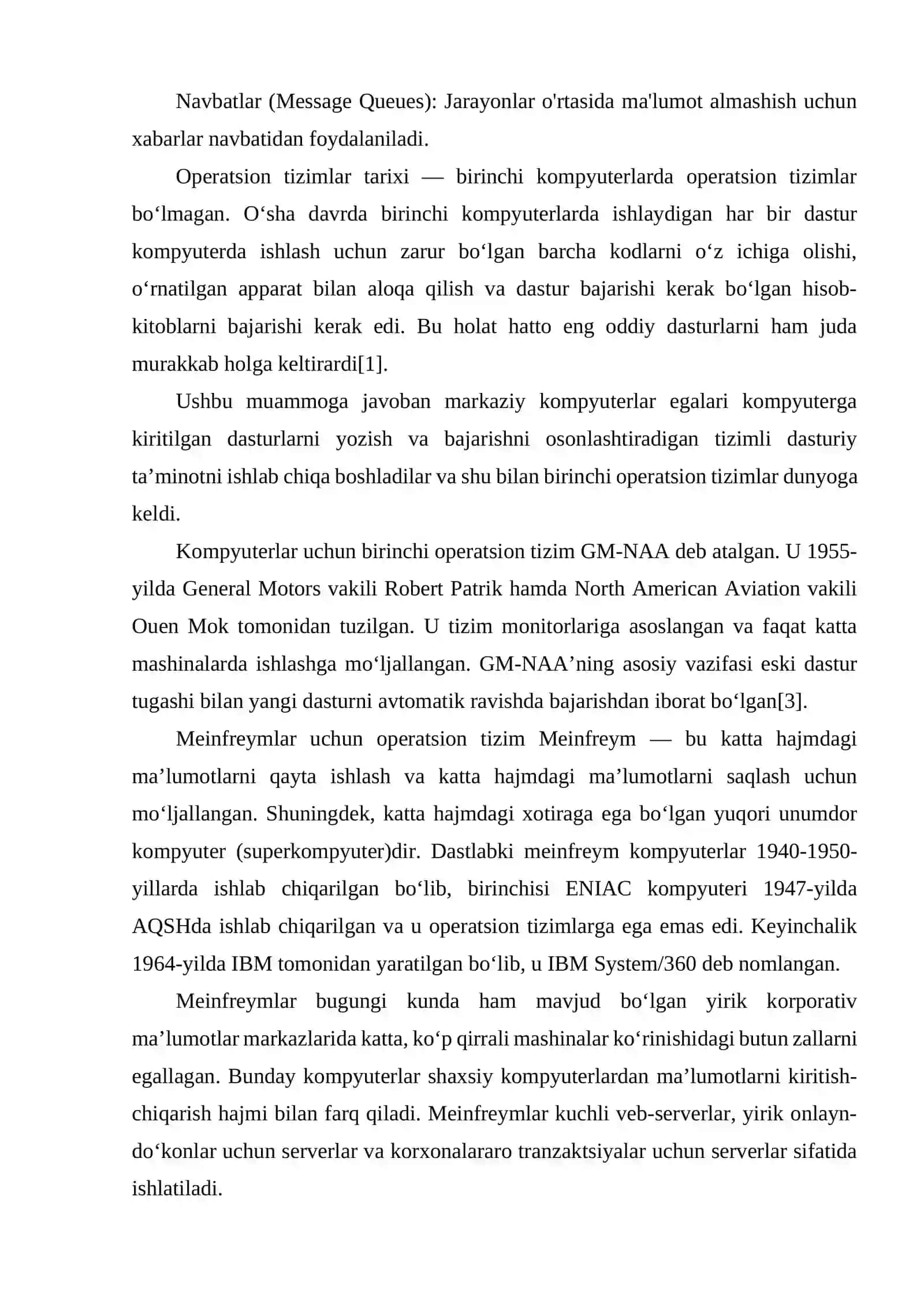 O'RNATILGAN OPERATSION TIZIMLARDA KO‘P VAZIFALIK VA JARAYONLARNI BOSHQARISH 4