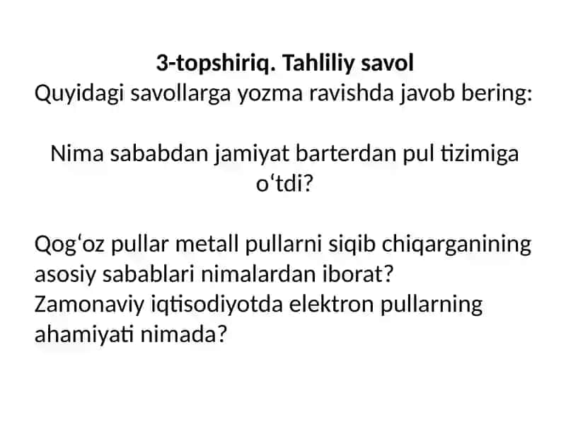 Pul shakllari va turlarining evolyutsiyasi 4