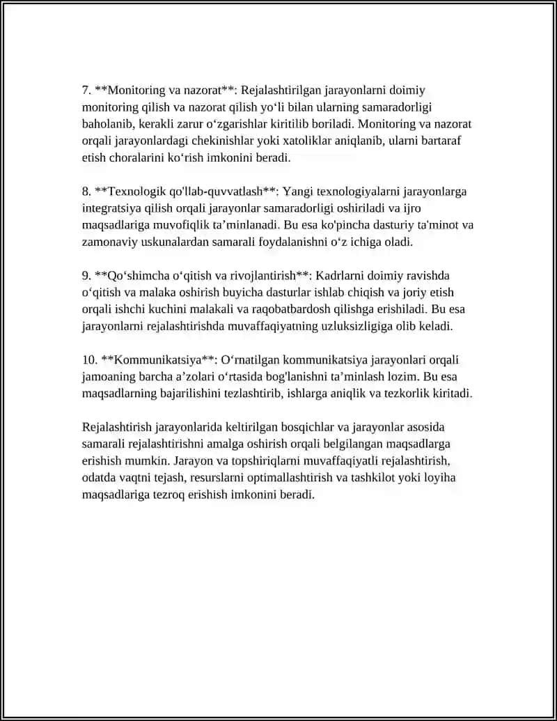 JARAYON VA TOPSHIRIQLARNI REJALASHTIRISH VA DISPECHERLASH 4