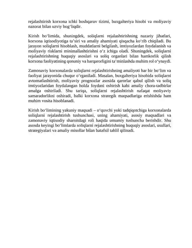 Korxonalarda soliqlarni rejalashtirish 4
