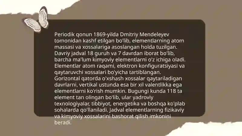 Hozirgi zamon kimyosining rivojlanish bosqichlari 4