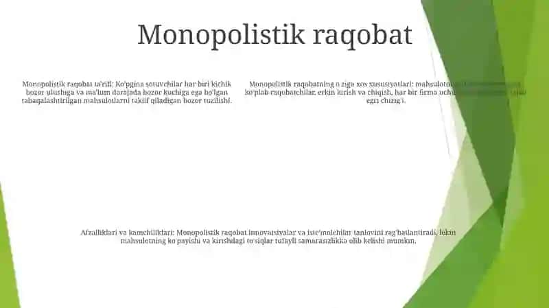 Monopoliya va Oligopoliya 4