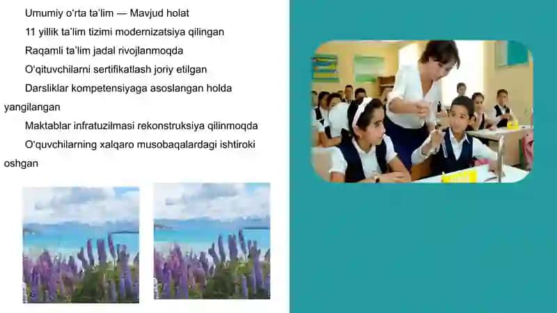 Maktabgacha, Umumiy O‘rta, Professional Ta’limning Mavjud Holati, Muammolari va Rivojlanish Yo‘llari 4