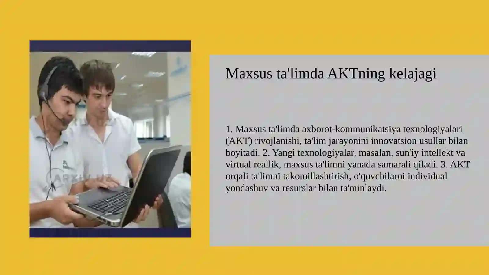 Maxsus talimda axborot kommunikasiya texnologiyalari slayd 4